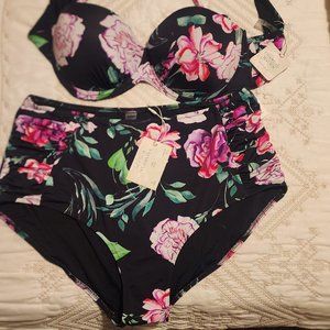 Costal Waves 2 Piece swimsuit NWT 1X